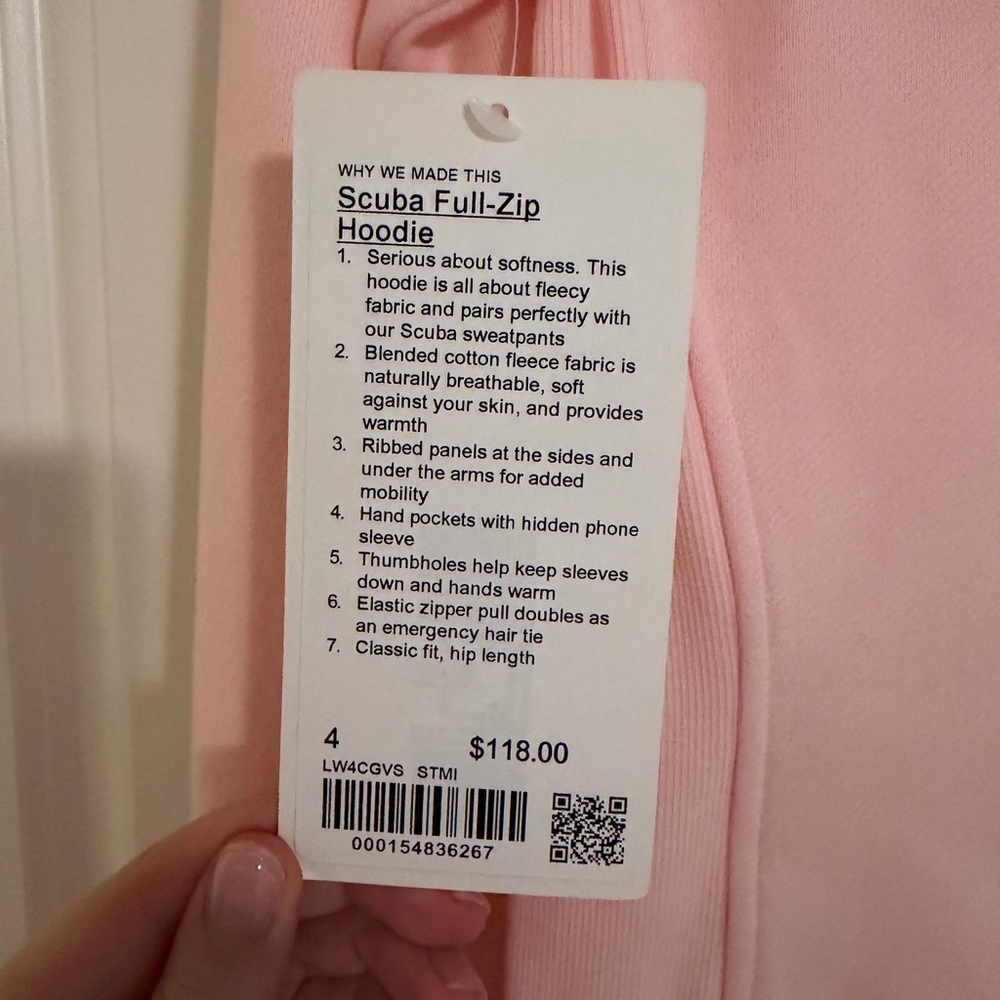 strawberry milkshake scuba zip lululemon - Picture 3 of 7